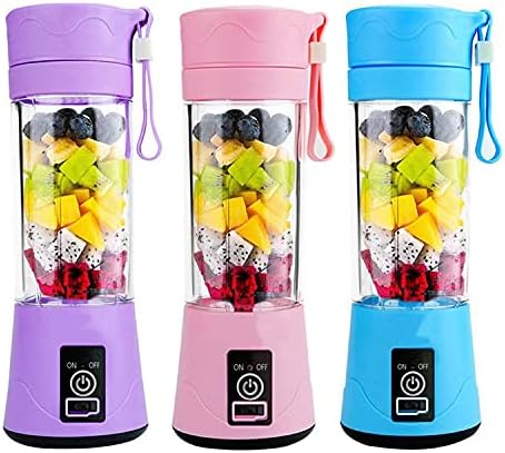 Miniatura 4 de Mini licuadora portátil para batidos y licuadora de batidos, 13 onzas para licuadora de viaje sobre la marcha2000 mAh, recargable por USB para el
