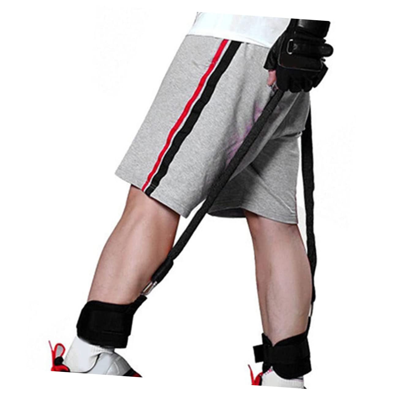 Mikinona Fasce Elastiche per Allenamento Gambe Cavigliere Regolabili in Neoprene e Pelle Rigenerata, per Allenamento Forza e Salto Sia Indoor che Outdoor