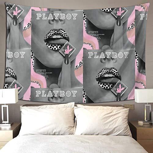 Playboy Bunny Wall Tapestry Kawaii Indie Room Decor Tapestry for Bedroom Aesthetic Art Home Decoration for Bedroom Living Room Dorm Room Decorations Accessories 90 X 60 Inch