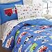 Wildkin 5 Piece Twin Bed-in-A-Bag, 100% Microfiber Bedding Set, Includes Comforter, Flat Sheet, Fitted Sheet, Pillowcase, and Embroidered Sham, Olive Kids Design – Heroes