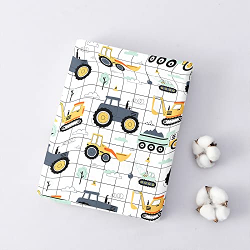 Sw Setwier Cartoon Excavator Tractor Full Duvet Cover Cartoon Construction Truck Bedding Sets Vehicle Comforter Cover For Kids Boys Car Quilt Cover Children Room Decor 2 Pillowcases #TOP4