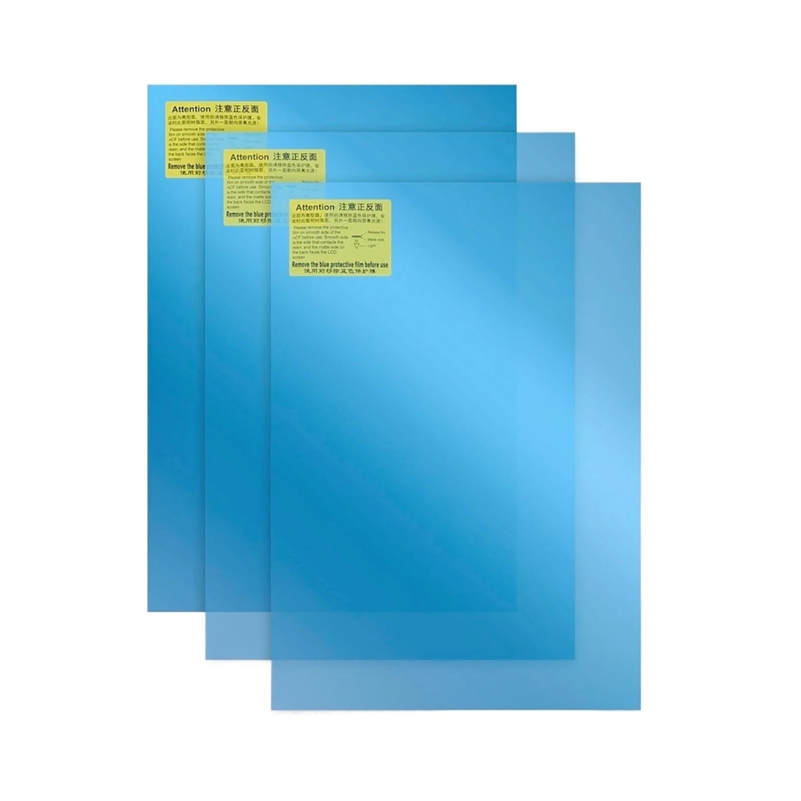 Compatible con Phrozen, Compatible con Anycubic, película ACF 3 piezas | Película de tamaño A4, hoja de 210×290 mm, capa de liberación de resina, compatible con M5s Pro 4K