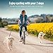 Hemkaukau Rotating Dog Bike Leash for 2 Dogs Flexible Quick Release Bicycle Attachment Hand Free Exerciser Leashes for Safe Cycling Walking Active Pet Parents