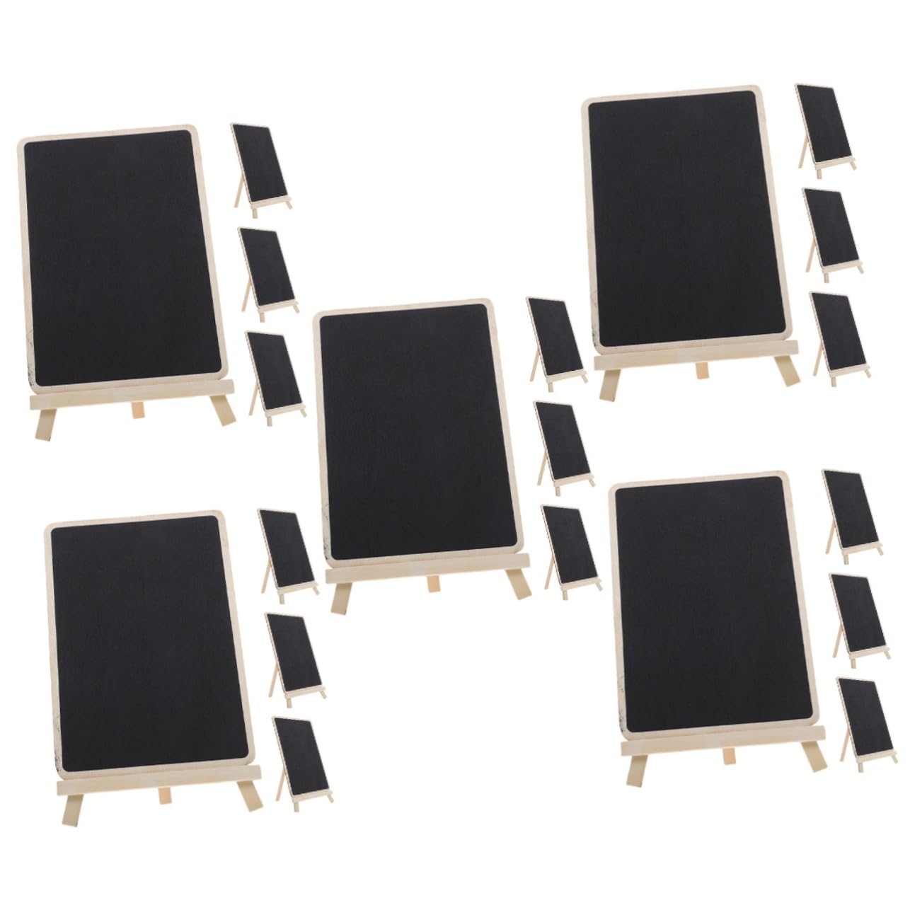DECHOUS 5 Set Lavagna Cartello Da Tavolo Scheda Bianca Magnetica Tabellone Pennarello in Gesso Asse Lavagne Tavolo Da Disegno A Led Scrivania Della Bacheca Bosso Black 4 Pezzi * 5