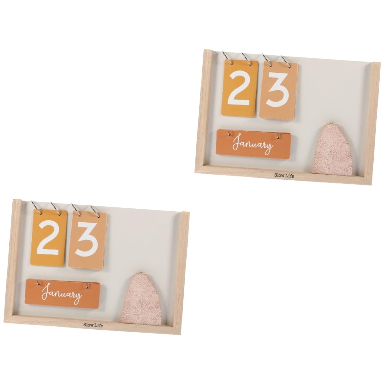 2 pz Calendario da tavolo decorativo Calendario perpetuo Decorazione per la casa Decorazione da scrivania Decorare Calendario da scrivania per ufficio Calendario Decor Ornamenti da tavolo Studio