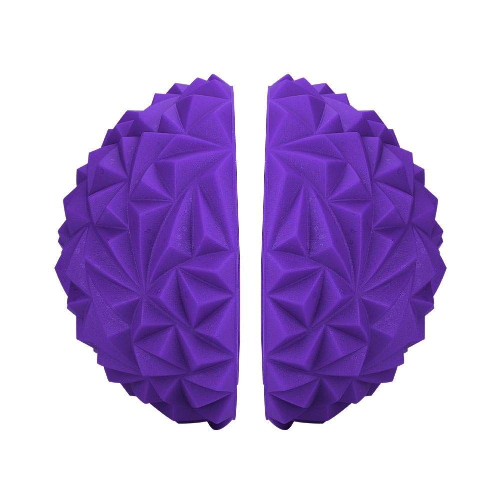 Pelota de masaje, Pelota de fitness no tóxica, Pelota de masaje puntiaguda, Cápsulas de equilibrio de, para trabajadores de oficina mayores(purple)