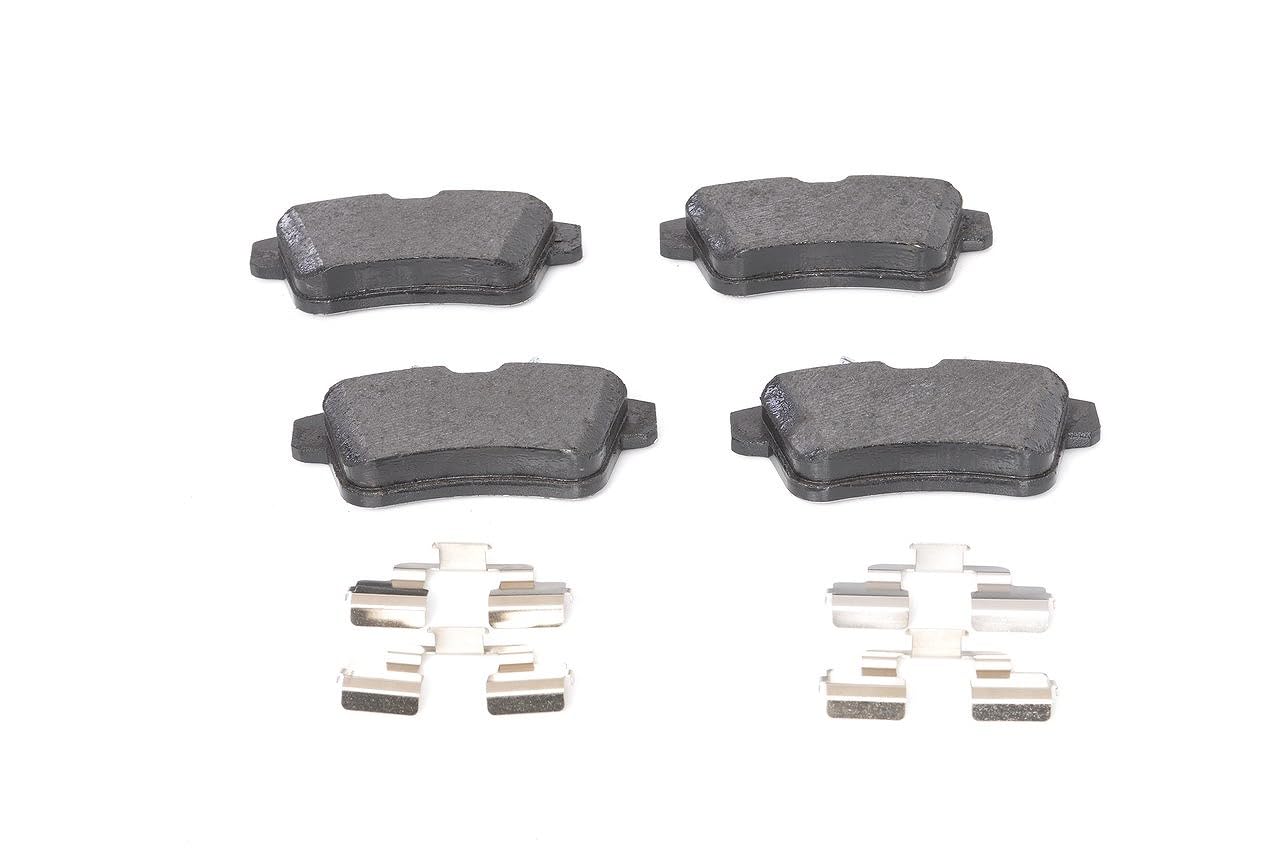 Bosch BP1359 - Plaquettes de Frein Arrière pour Voiture - Qualité Bosch - Réduction du Bruit et de la Poussière - Certifié ECE-R90 - Sans Cuivre - Jeu de 4 Plaquettes - Avec Accessoires | Compatible avec: CITROËN C4 I, C4 II, DS3, DS4, DS5, DS 4 / 4 CROSS