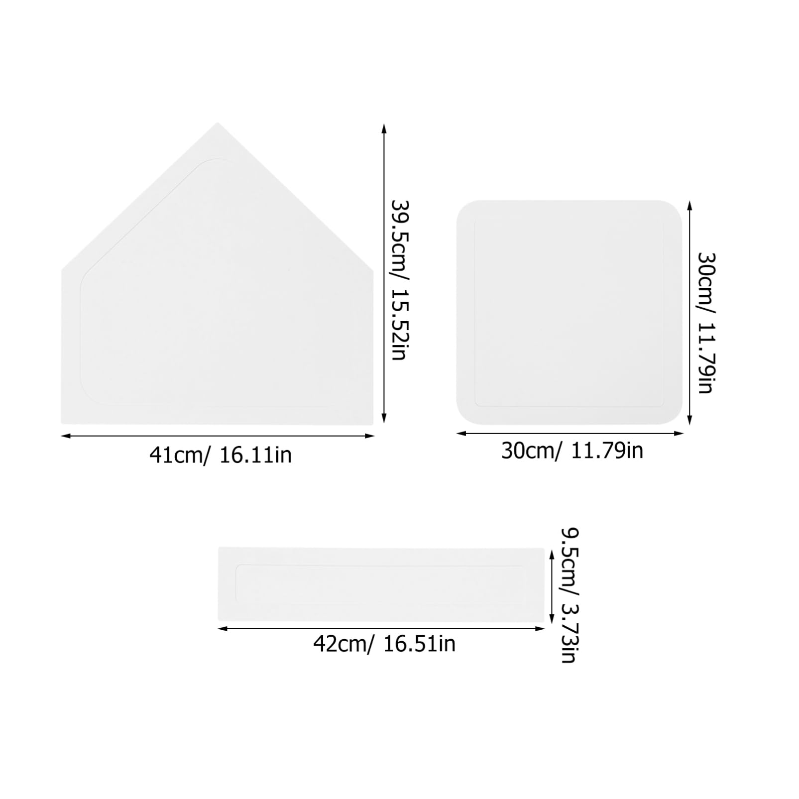 Toddmomy 5pcs Rubber Baseball Plate Non- Pitcher Bases for Use for Backyard Softball Teeball and Kickball Practice