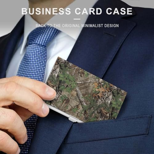 Camouflage Trees Business Card Holder Slim Credit Case Pocket Name Case Wallet for Men Women3