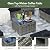 Aoxun 9 Piece Patio Furniture Set with 44” Fire Pit Table, Wicker Outdoor Furniture Set with Storage Box, Patio Sectional Set with Cushions and Waterproof Cover (Grey & Black)
