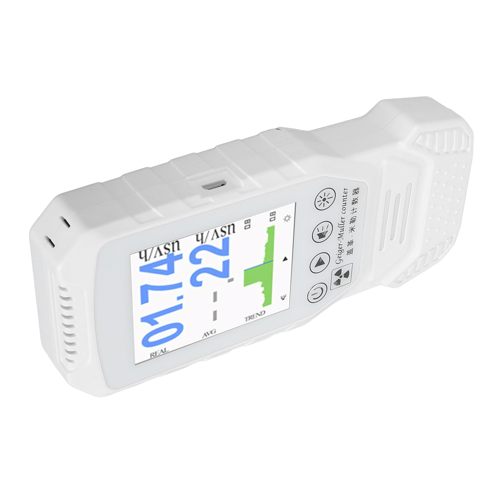 Nuklearstrahlungsdetektor Geiger Counter TFT HD Farbanzeige USB -Wiederaufladungsstrahlungsmonitor Messgerät für X Strahlen y Strahlen β -Strahlen Materialinspektion Umwelttests