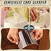 Teenitor Cake Scraper Cake Smoother, 7 Pcs Dough Scraper Bowl Scraper Cake Cutter Cake Spatula Bench Scraper Kitchen Plastic Scraper Tool Cake Decorating Kit #3