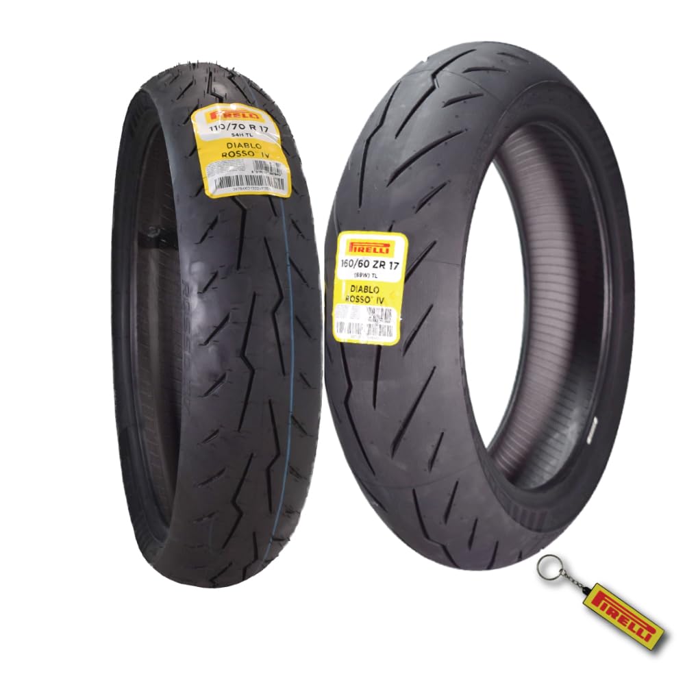 Pirelli Diablo Rosso IV Front &amp; Rear Tire Set 110/70 ZR 17 &amp; 160/60 ZR 17