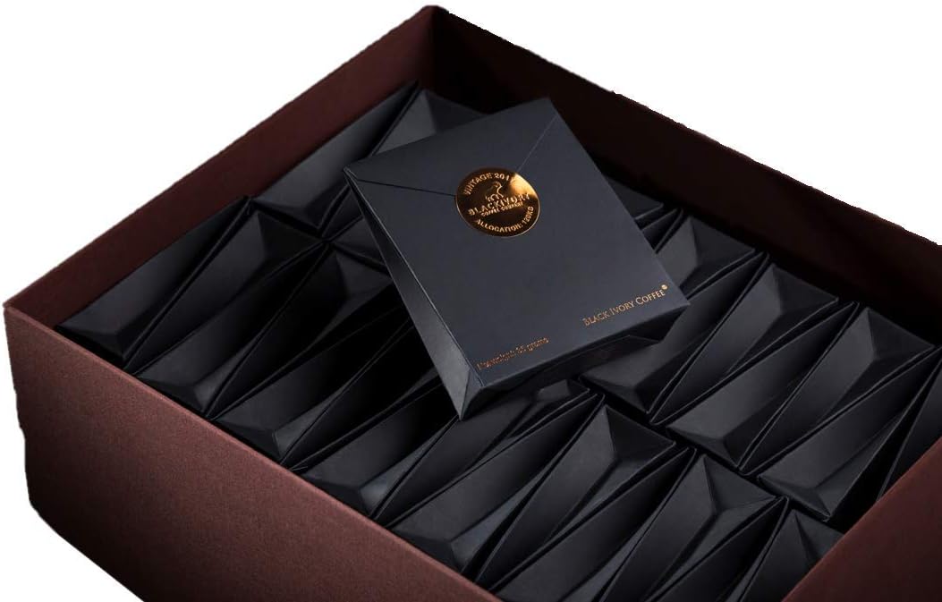 The Rarest & Most Expensive Coffee in The World - Try it. Naturally Refined, Naturally Expensive made by Elephants Box of 29 Packs. Better than Kopi Luwak
