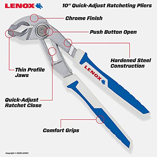 LENOX TOOLS Alicate de ponta V LXHT90551 de ajuste rápido de 25,4 cm