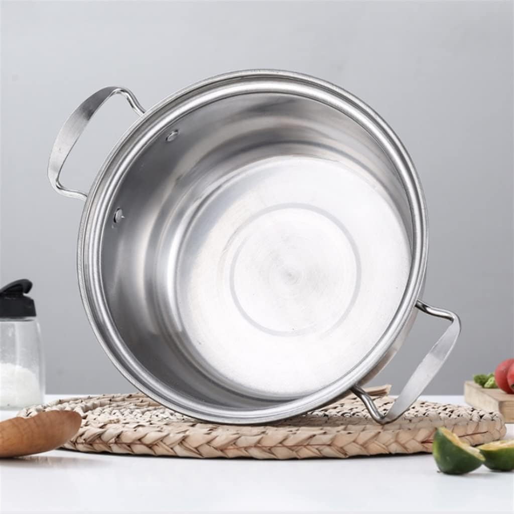 2 Pots 4 Pieces Set Stainless Steel Pot Frying Pan Pressure Cooker Cooking Milk Soup Steam Kitchen Cookware
