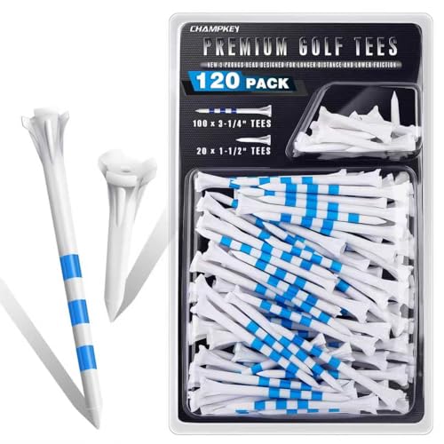 CHAHMPKEY Premium 3-Prong Plastic Golf Tees 3-1/4