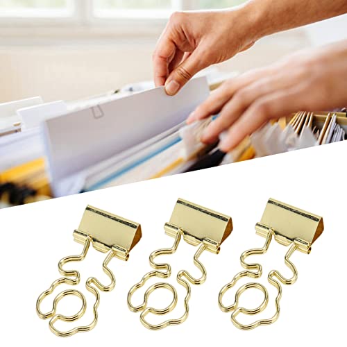 Clips de reliure fleur en métal robuste or pour certificats importants - 4