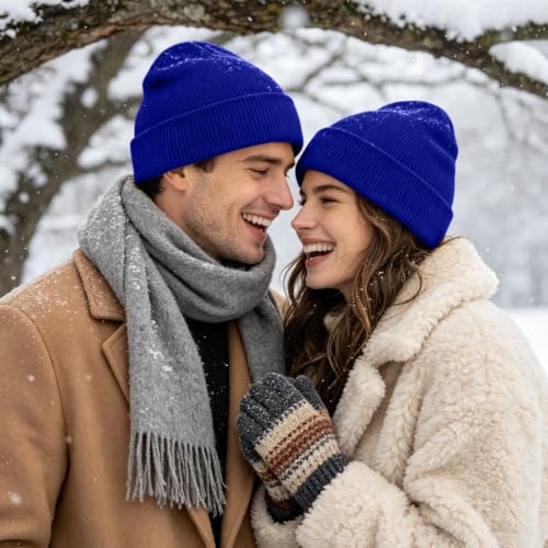 Image of ZOORON Beanie for Men Women Slouchy Winter Beanie Hats Cuffed Skull Caps