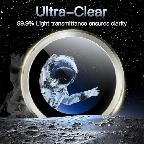 Image of Choiche Camera Lens Protector for Samsung Galaxy S24 Ultra, 9H Tempered Glass Metal Individual Ring Cover, Easy Installation Tray, HD Clear, 1 Set (Titanium Grey)