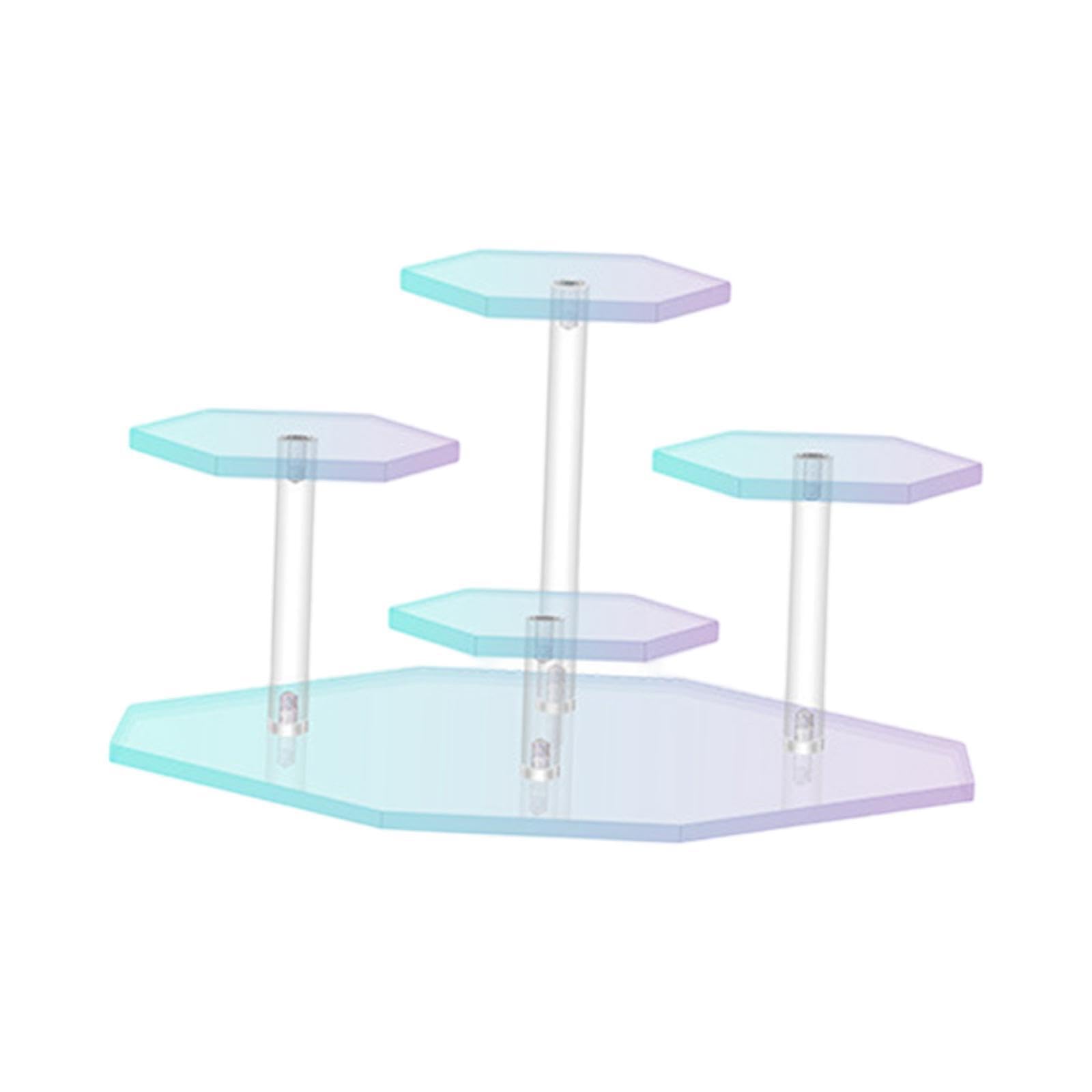 ALCXAZS Stylish Display Stand Cake Stand Pastry Serving Platter Organizing Jewelry And Enhancing Home Decor Cupcakes Dessert Pastry Serving Platter Jewelry , Clear , 18x10.8cm