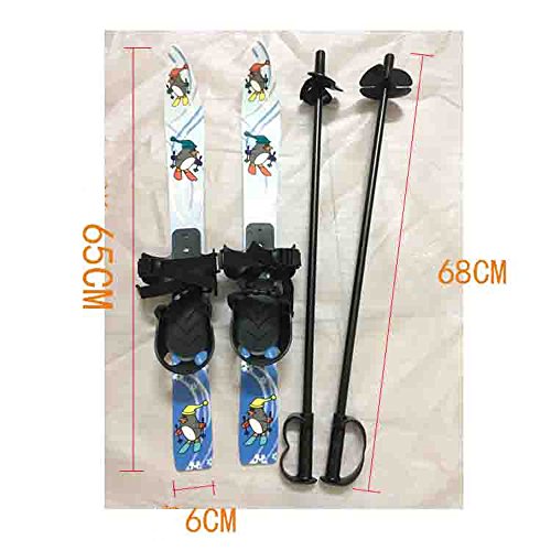 image for I-sport ABS Plastic Beginner Ski Sets Snow Skis and Poles with Univers