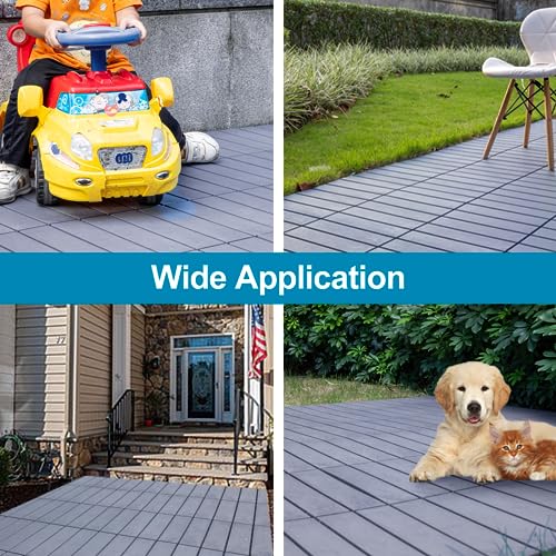 Spurtar-3168-sq-ft-Plastic-Interlocking-Deck-Tiles-36-Pack-113x113-Patio-Flooring-Outdoor-Waterproof-for-All-Weather-Use-Patio-Flooring-Decking-for-Porch-Poolside-Balcony-Backyard-Grey