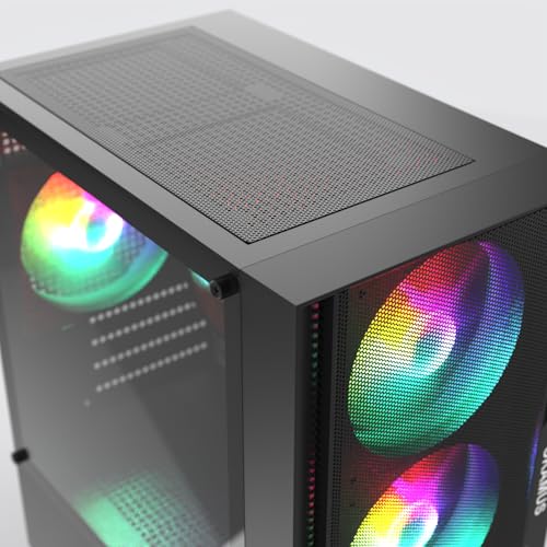 Image of Gaming PC, i5 CPU Up to 3.6GHz, Integrated Graphics, 256 GB M.2, 8 GB RAM Pre-Built Computer, RGB Fans x 4, Win 11 Home,WiFi 6 + BT 5.3, 400W PSU (i5 CPU+256GB+8GB)
