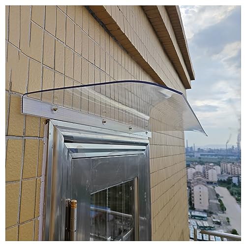 Tettoia per Porta Finestra Trasparente Tettoia per Veranda Tettoia per tettoia per tettoia, Vetro Trasparente in policarbonato Protezione Solare Protezione Antipioggia, Tettoie di Protezione