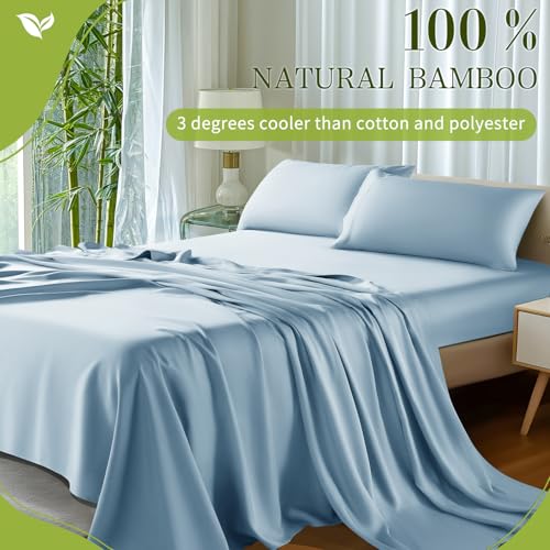 image for Shilucheng 100% Viscose Derived from Bamboo_ Sheets King Size 4pcs - U