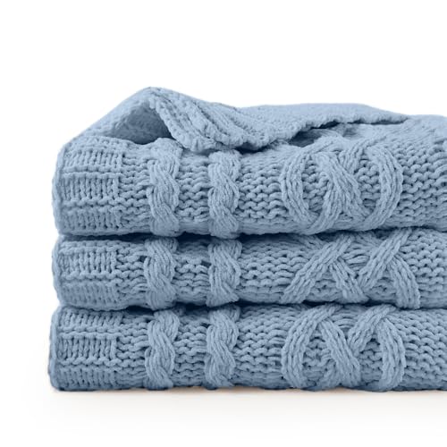 Battilo Bluish Grey Throw Blanket for...