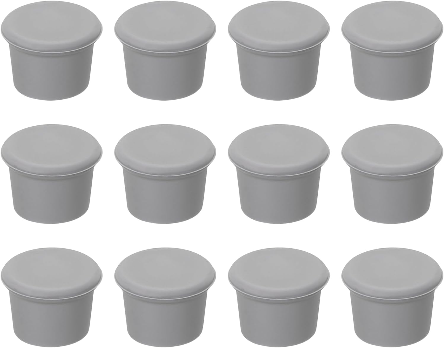 MECCANIXITY 12Pcs Wine Stoppers Reusable Beer Bottle Cover Wine Bottle Stopper Wine Outlet Cap Wine Saver Grey