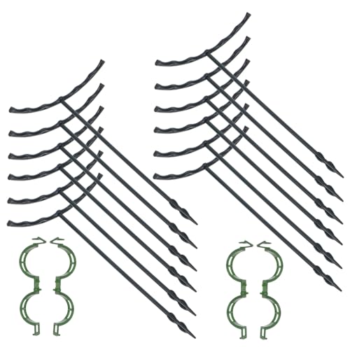 LOORGVEL Supporto Piante PVC con Clip Integrate per Rampicanti e per Sostenere Ortensie e Piante da Resistente Intemperie e Deformazioni