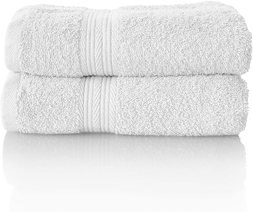 Glart Premium Frottier Handtuch Set, Frotteeserie in 6 Farben und 5 Größen, Farbe: WEISS, 2X Handtücher 50x100 cm, Weiß – Ansicht 1