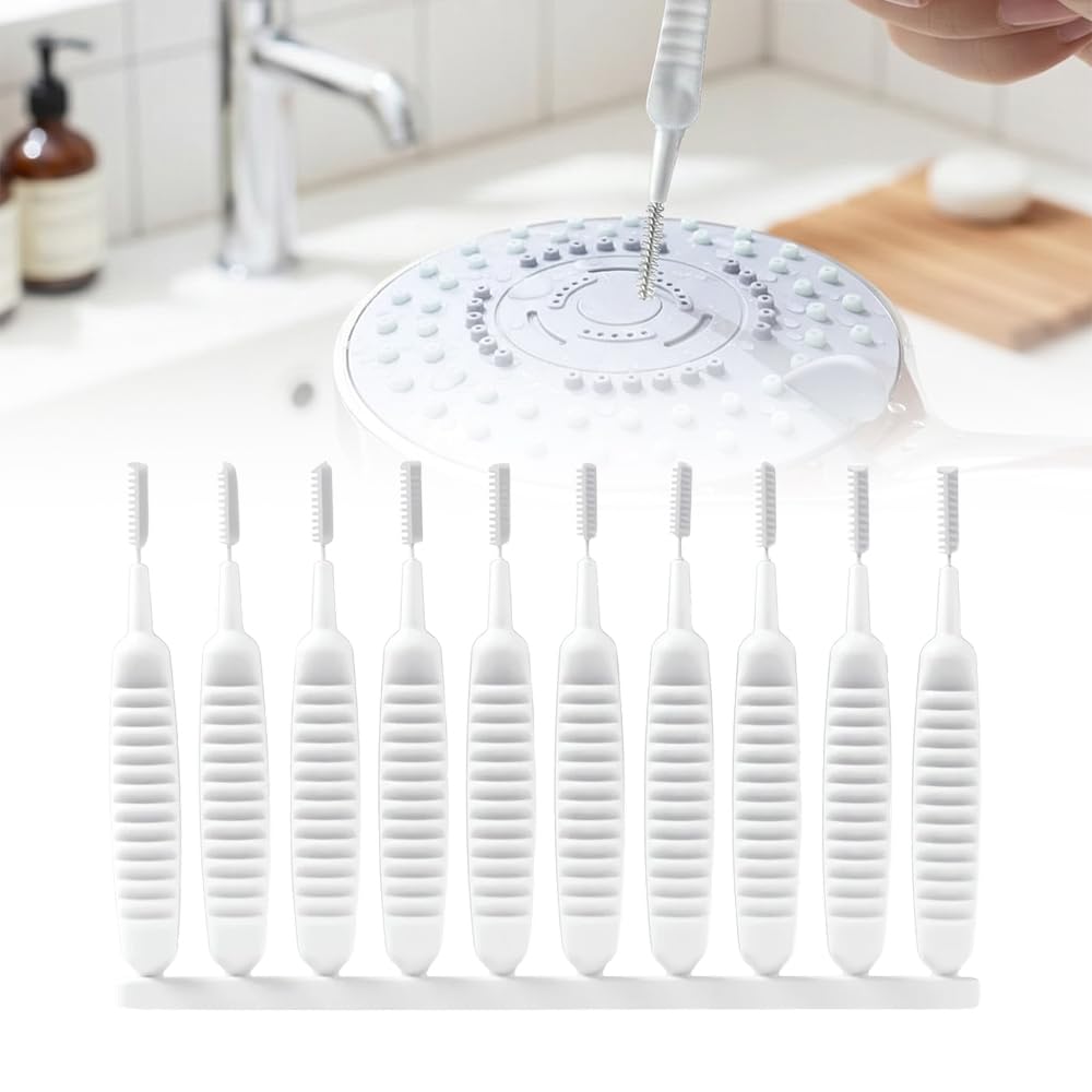 Shower Head Cleaning Brush for Small Holes, Anti-Clogging Nozzle Brush for Shower Head,Phone Hole Pore Gap, Multifunctional Crevice Tiny Cleaning Brushes (10Pcs)