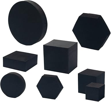 8 in 1 Foam Photography Prop Set for Product Display, Accessories, Jewellery, Cosmetics, Model, Perfumein and Trinkets on Perfect of Showing Black