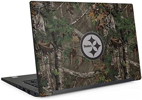 Skinit Decal Laptop Skin Compatible with Latitude 7420 - Officially Licensed NFL Pittsburgh Steelers Realtree Xtra Green Camo Design