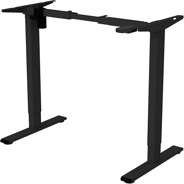 FLEXISPOT Electric Standing Desk Height Adjustable Standing Desk Sit Stand Desk with Heavy Duty Steel and Up&down Button (EG1|Black Frame)
