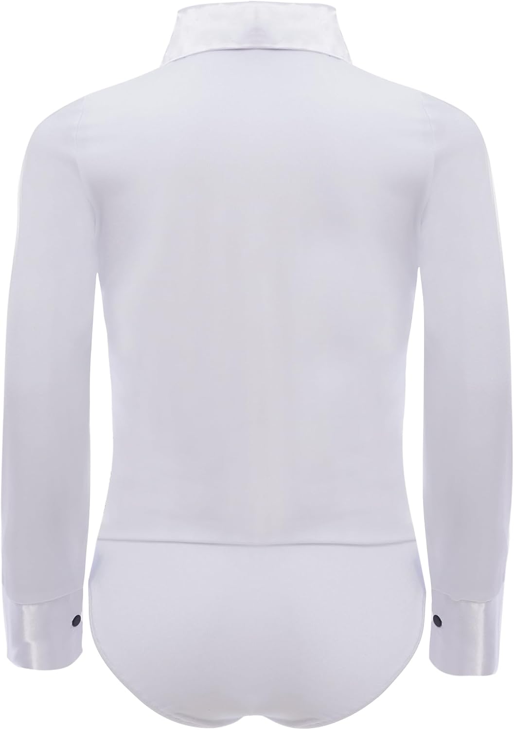 Kids Boys Latin Dance Leotard Lapel Shirt with Bow Tie Long Sleeve Ballroom Salsa Tango Performing Outfit