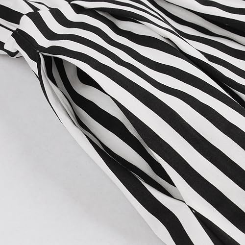 Image of 1950s Dresses for Women Vintage Rockabilly Retro Short Sleeve Tie Midi Dress Cocktail Party Evening Prom Gown