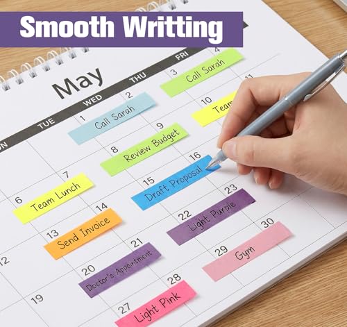 4000 Stück Haftnotizen Klein - 15 x 50mm Sticky Notes 8 Farben, Selbstklebende Haftnotizzettel Klebezettel bunt zettel farbig Notizblöcke für Büro Haus, 500 Blatt pro Farbe