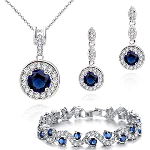 Crystalline Azuria Blue Sapphire Jewellery Set Cover