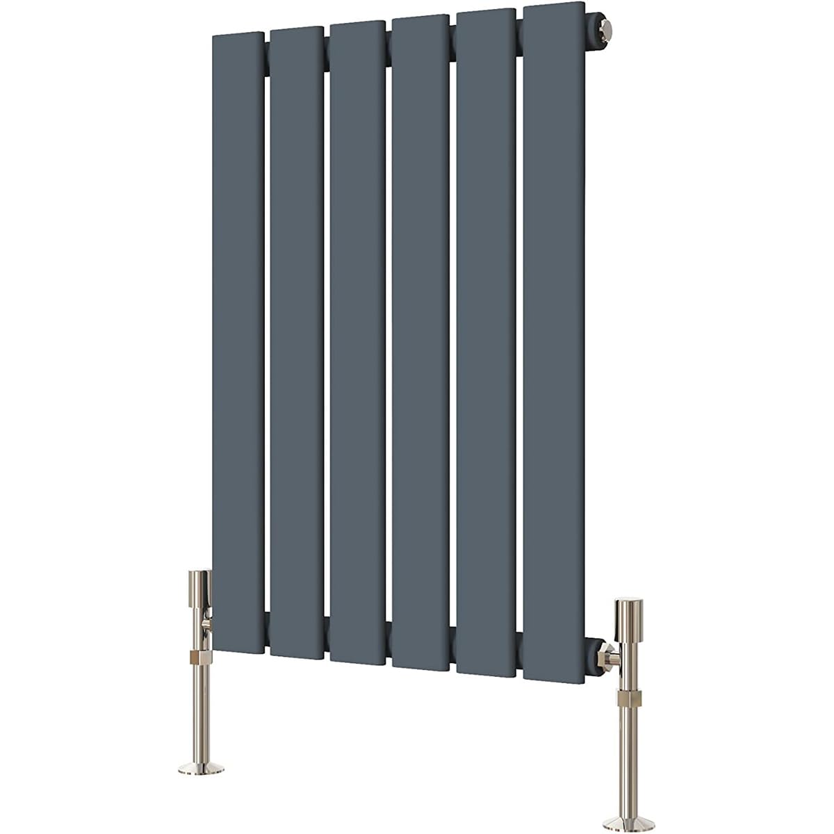 Radbliss Horizontal Flat Panel Radiator 600x408mm Anthracite Matt Grey Single Design Small RAD Central Heating