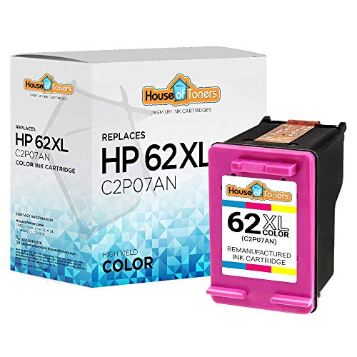 Houseoftoners Remanufactured for HP 62XL Ink Cartridge High Yield Replacement for HP 62 XL Envy (5540, 5545, 5549, 5644, 5663, 7644, 5640, 5646, 5664, 7645, 5542, 5547, 5642, 5660, 5665) (1 Color)
