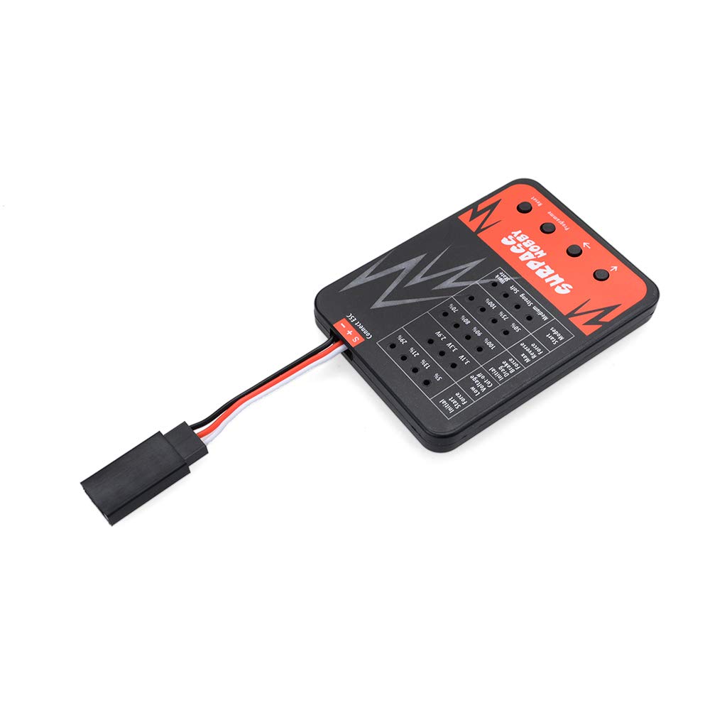 DollaTek 540 13T Motore spazzolato Motore per auto RC a 5 slot con ESC spazzolato 60A Impermeabile 6V / 2A SBEC e scheda di programmazione Combo Set per 1/10 RC Crawler
