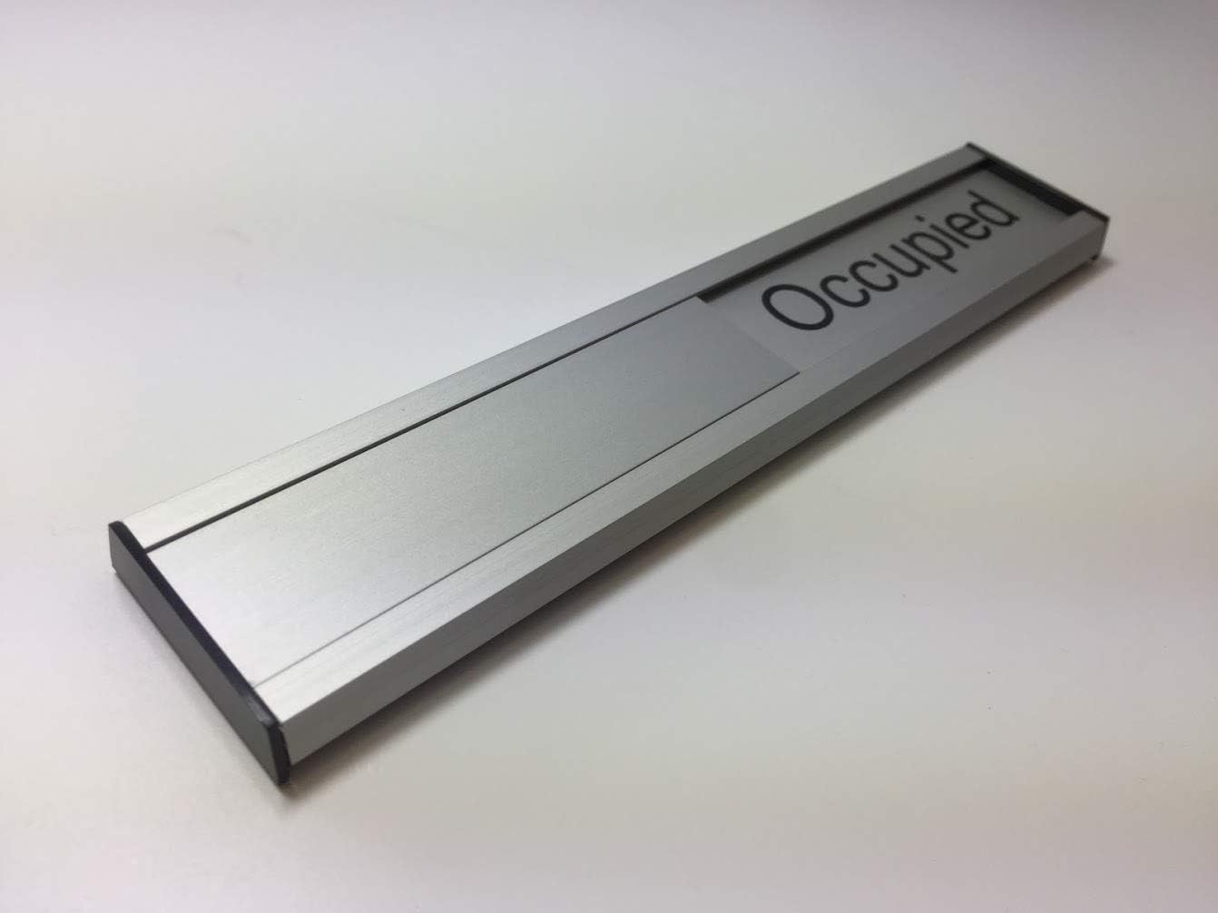Custom Aluminium Slider Sign (in Use/Vacant) - 25 x 4cm Without Room Name
