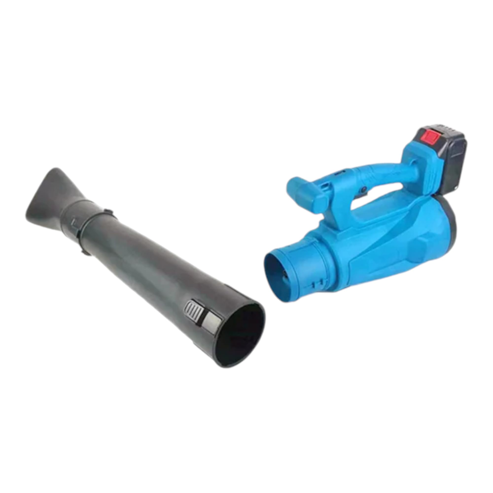 Soplador de 2 baterías de 24 V, 6 velocidades, aire máximo ajustable 400 km/h, 20.000 rpm, soplador eléctrico para hojas y boquillas de 2 secciones para jardín