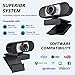 Unzano Webcam with Microphone, 2K/1080P HD Webcam with Wide Angle, USB Computer Camera for Desktop/Laptop/PC, Manual Focus& 100-degree FOV, Conferencing and Video Calling for Zoom/Skype/Teams
