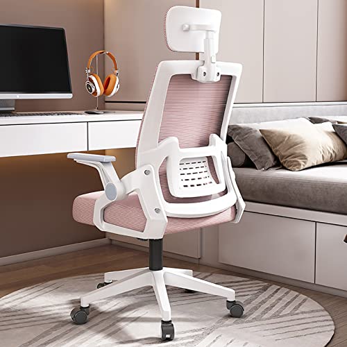 Chaise informatique ergonomique rose FLXHSA 50x46x52cm pour bureau