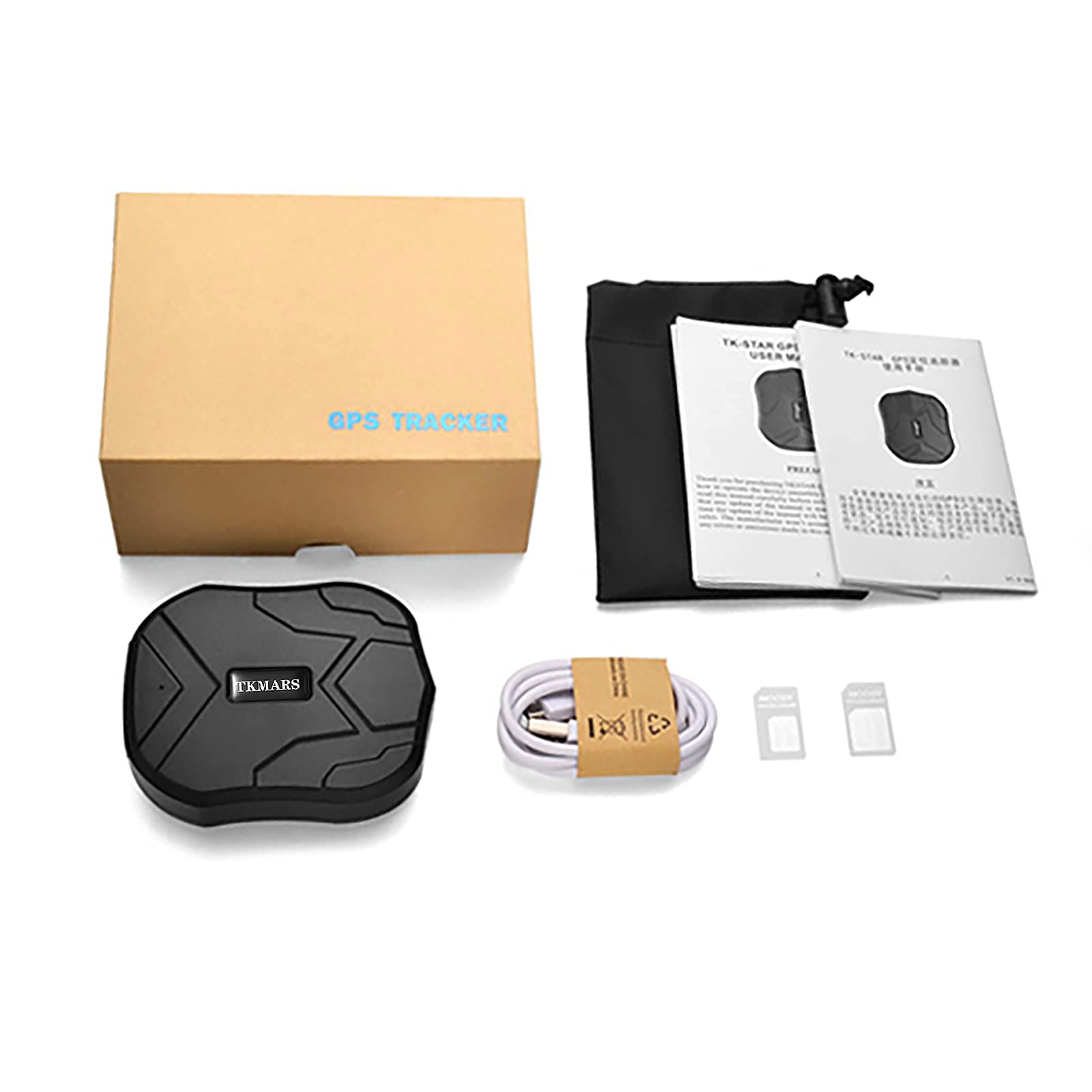 TK905 GPS Tracker Auto Localizzatore Satellitare Con Magnete Potente - Tracciamento in Tempo Reale, App Senza Abbonamento, Allarmi Multipli, IP65 Impermeabile